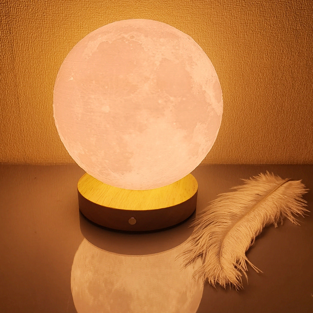 Rotating Sleeping Moon Small Night Lamp